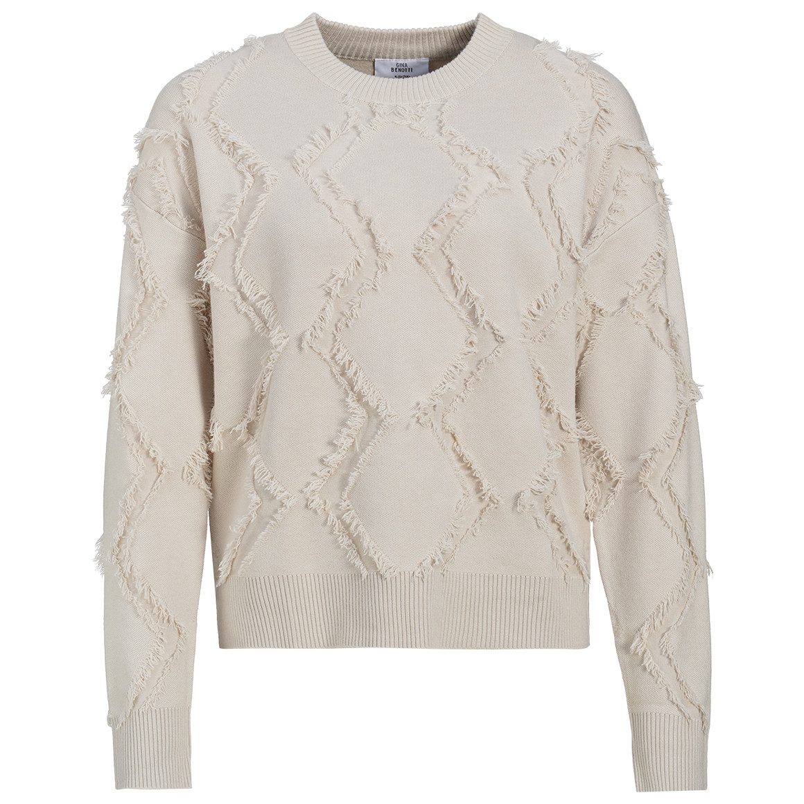 Damen Strickpullover mit Fransen