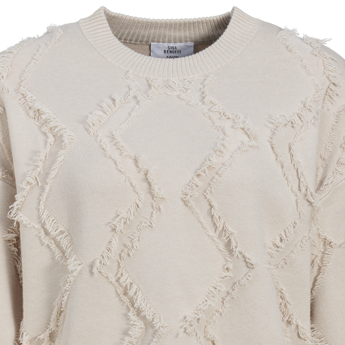 Damen Strickpullover mit Fransen