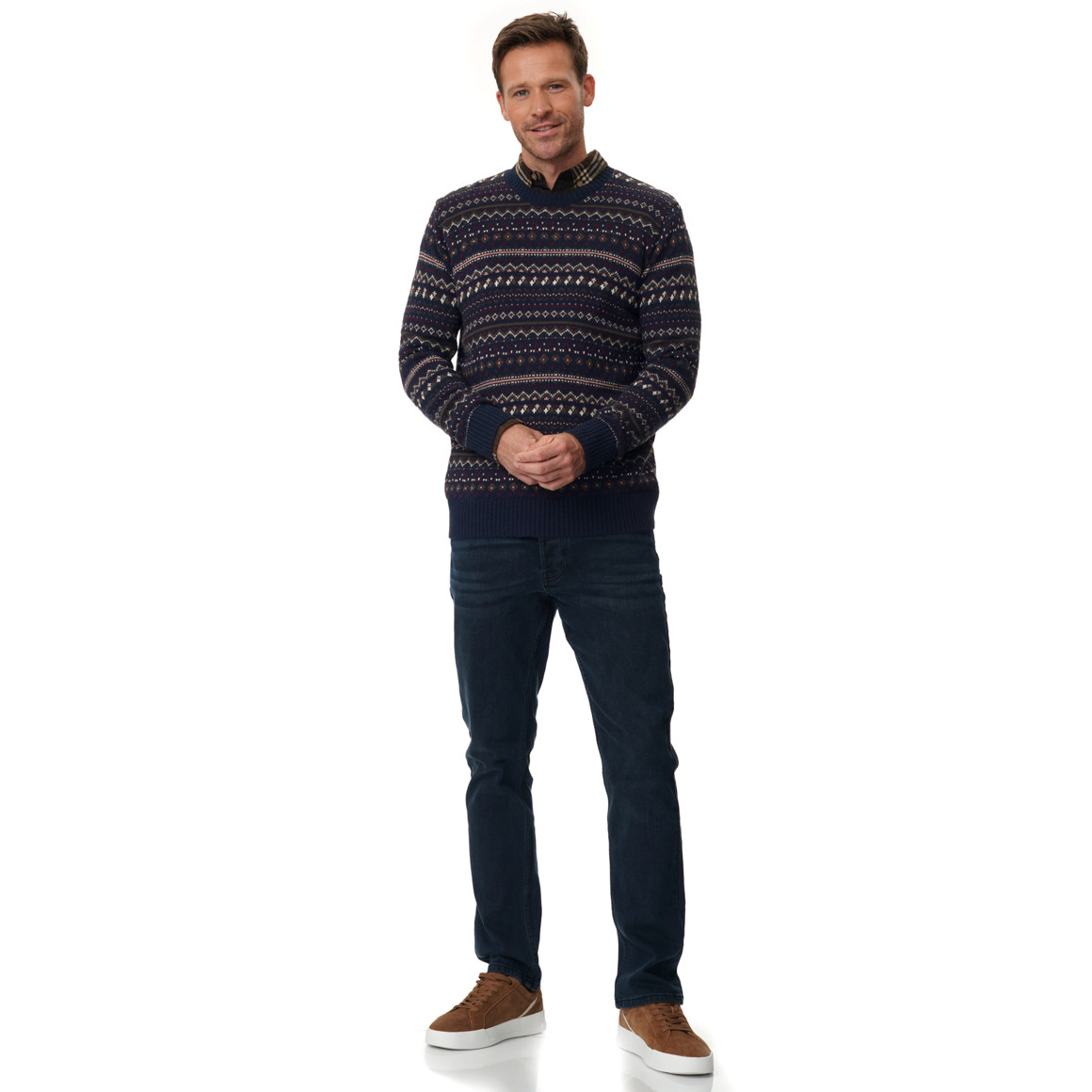 Herren Strickpullover mit Woll-Anteil