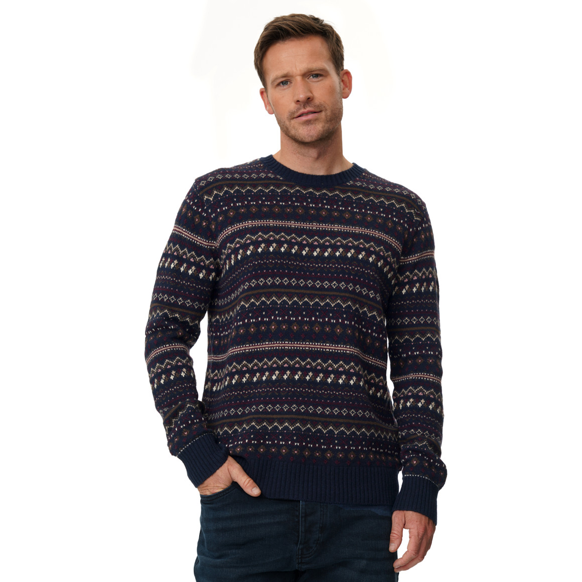 Herren Strickpullover mit Woll-Anteil