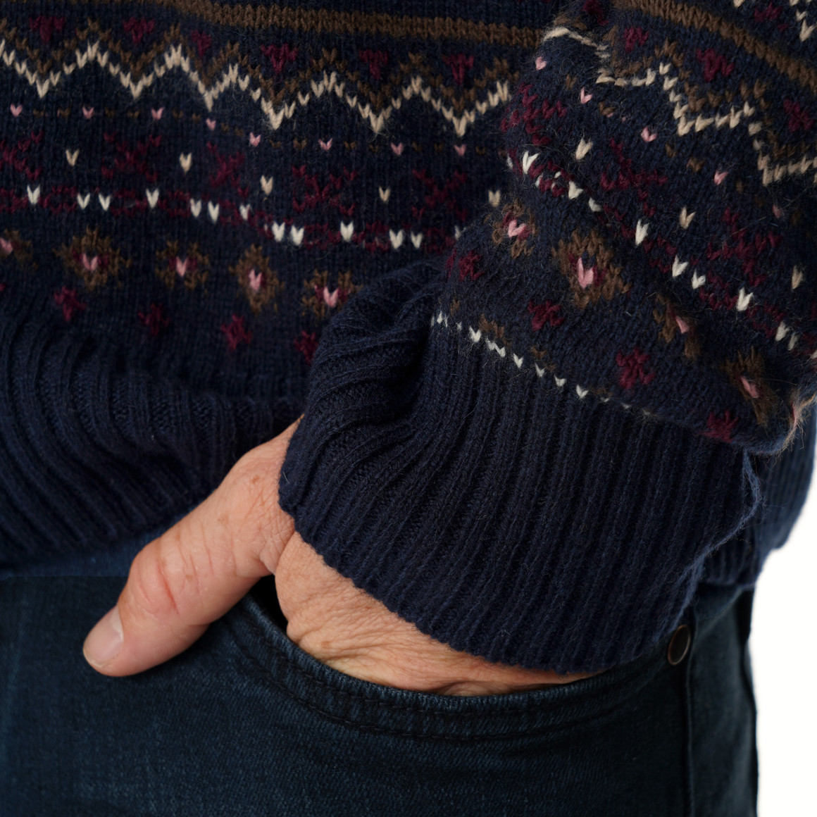 Herren Strickpullover mit Woll-Anteil