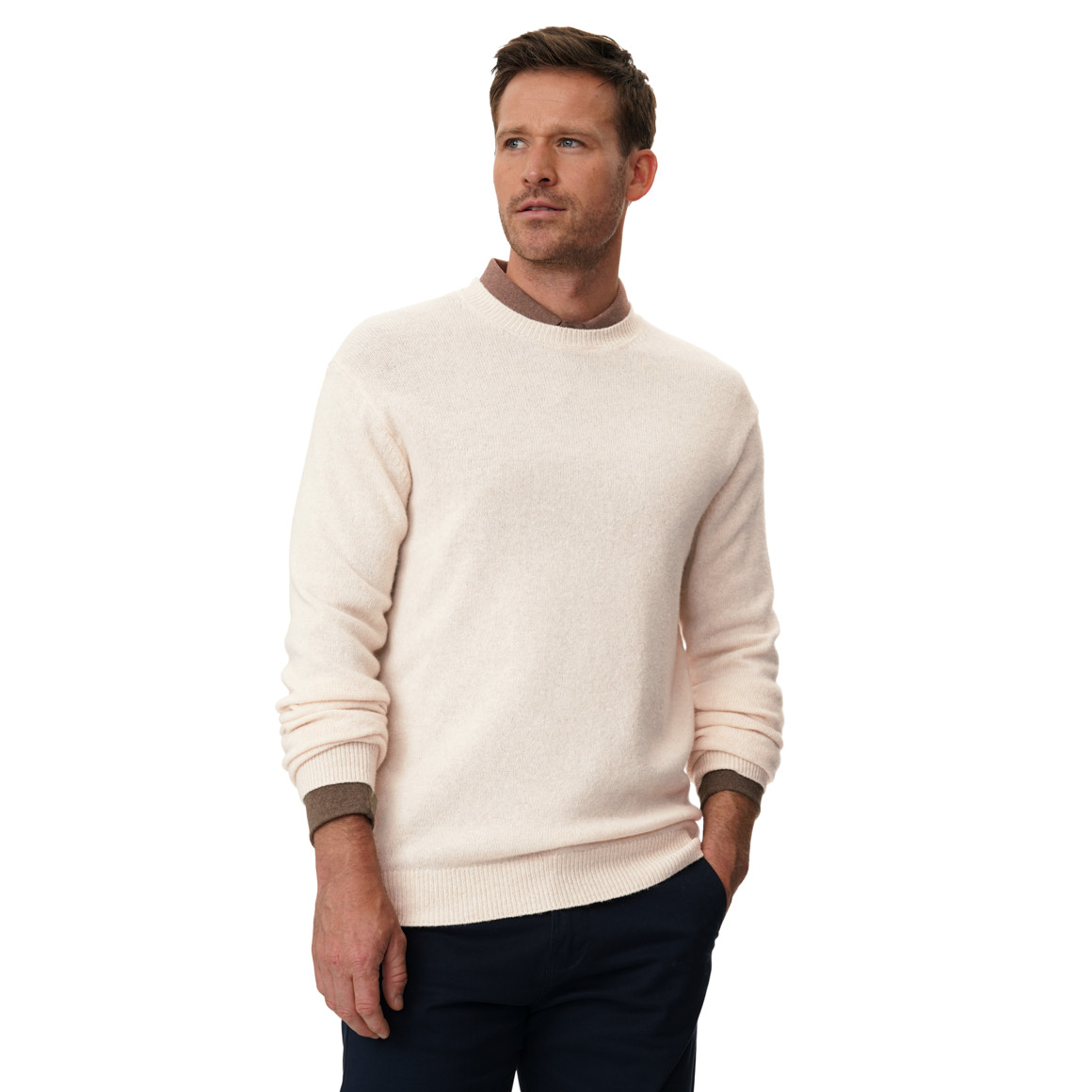 Herren Strickpullover mit Woll-Anteil