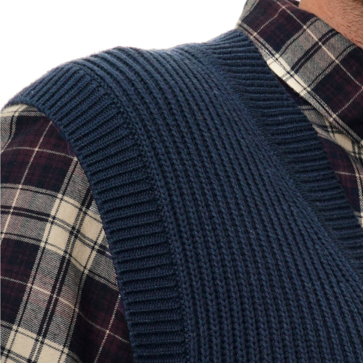 Herren Strickweste aus Rippstrick