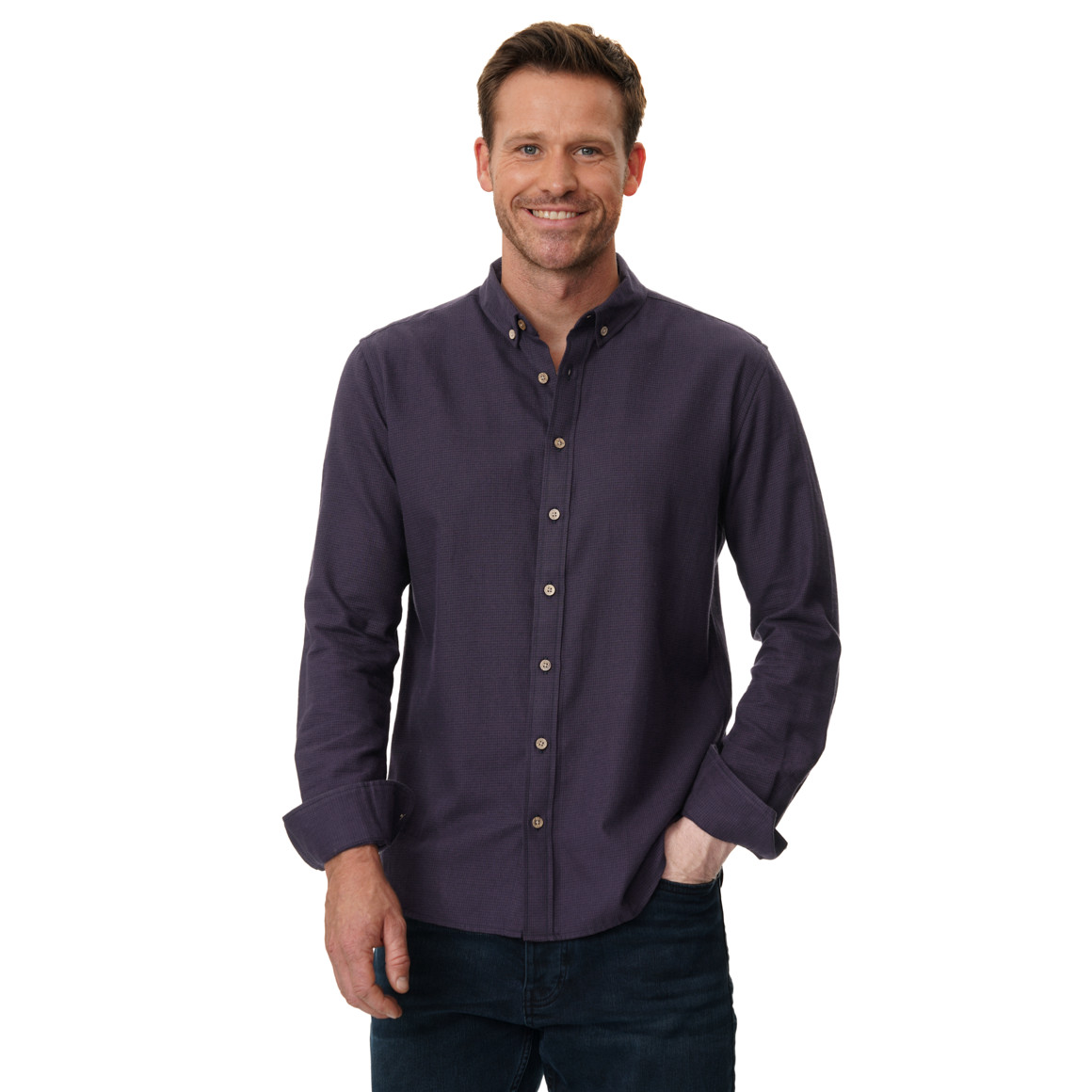 Herren Flanellhemd in Modern Fit
