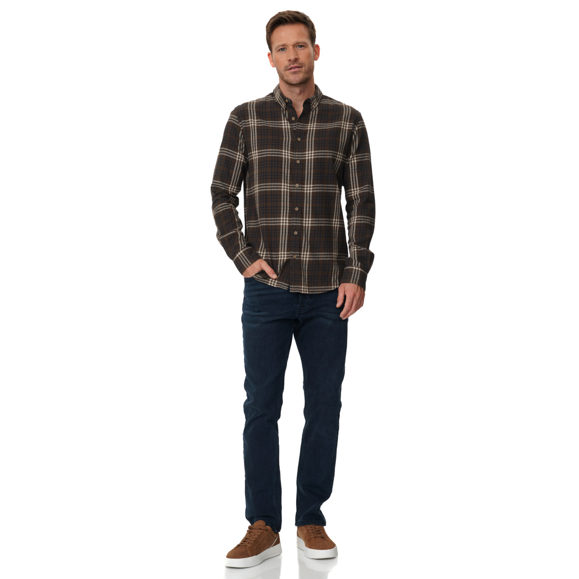 Herren Flanellhemd in Modern Fit