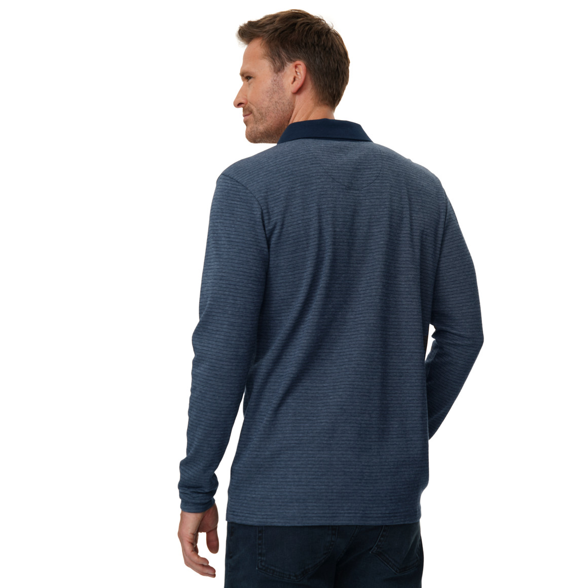 Herren Poloshirt mit leichten Streifen