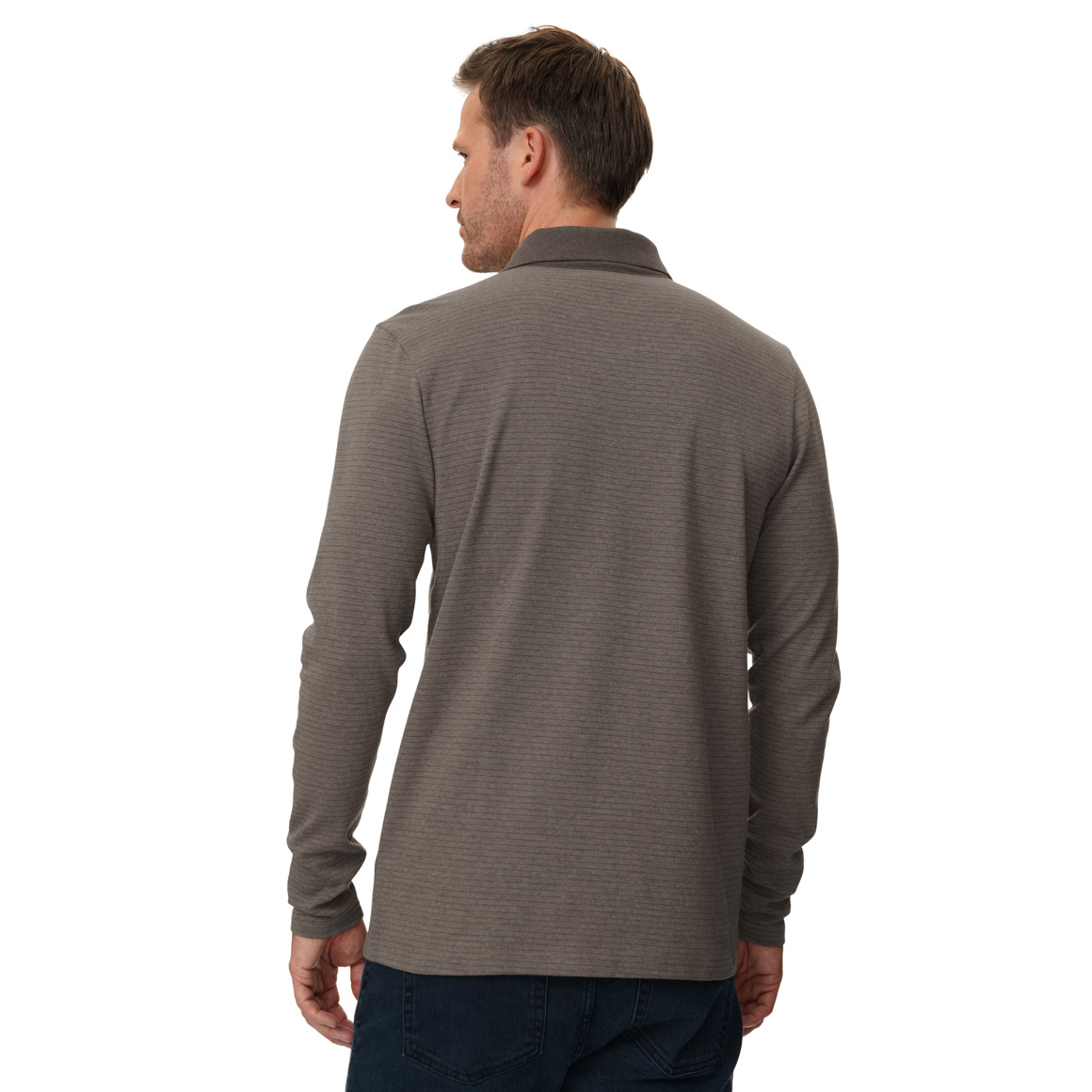 Herren Poloshirt mit leichten Streifen