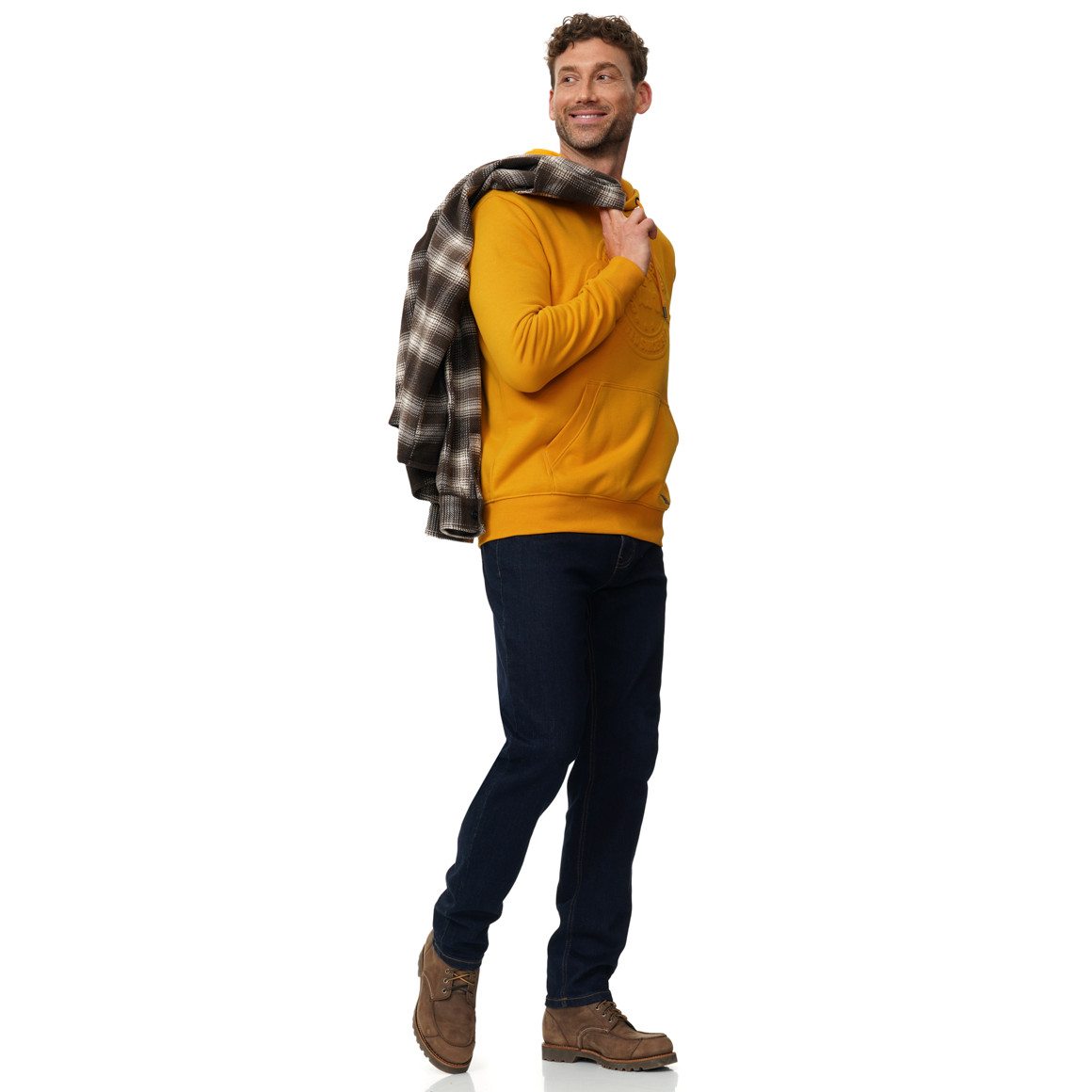 Herren Hoodie mit geprägtem Schriftzug