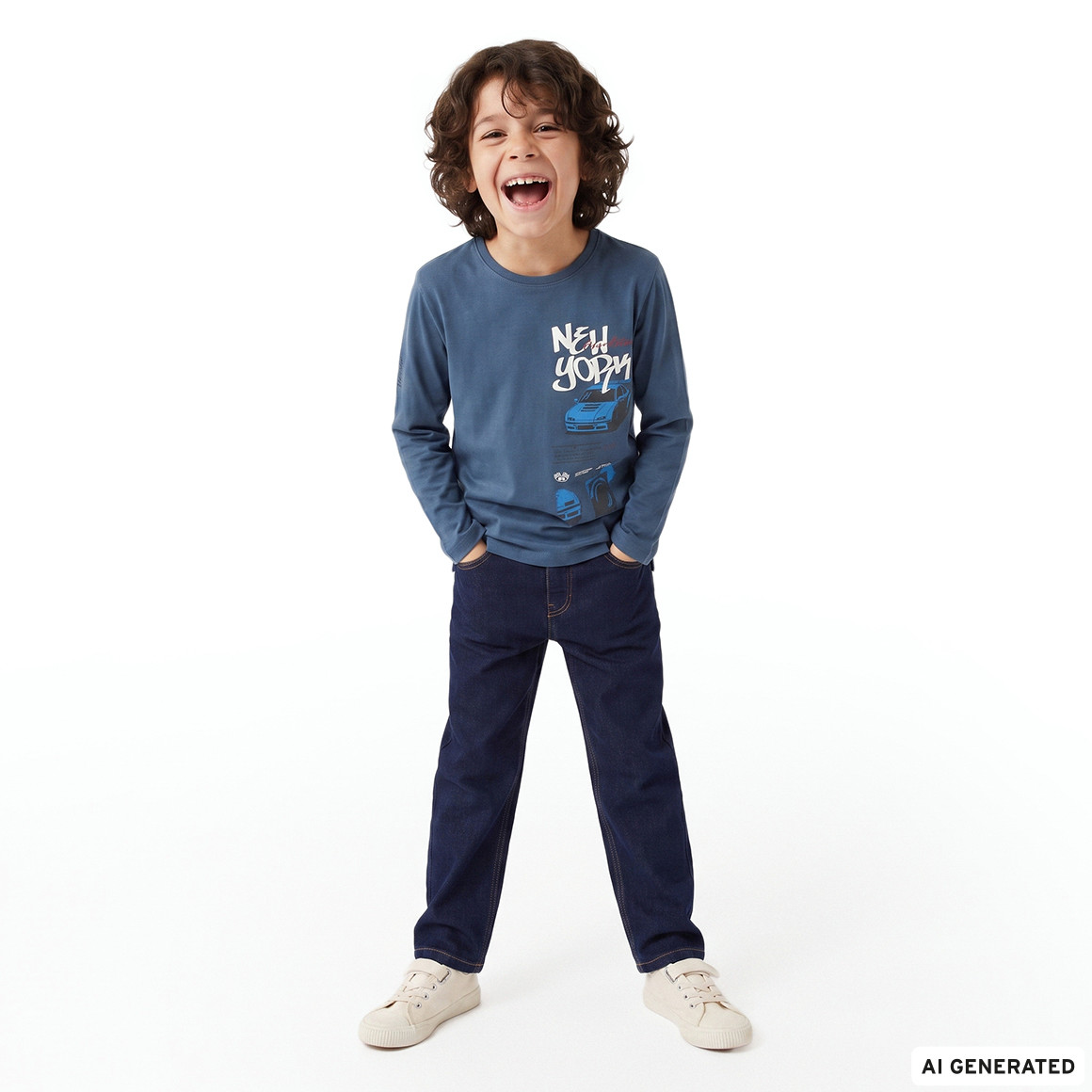 Jungen Straight-Jeans aus Raw-Denim