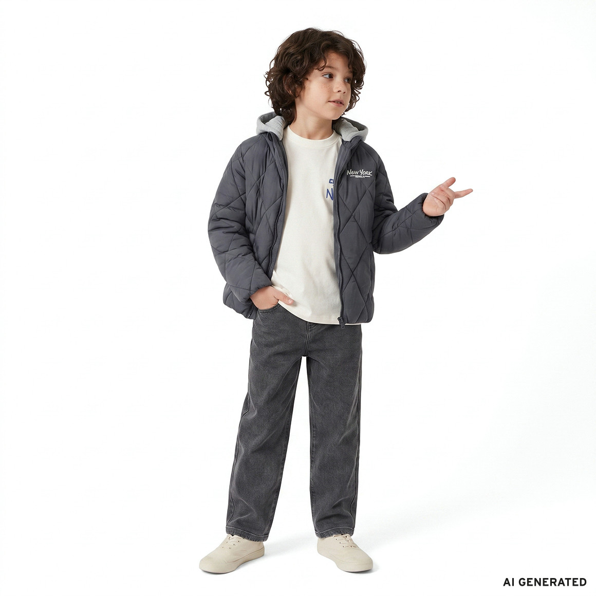 Jungen Baggy-Jeans mit verstellbarem Bund
