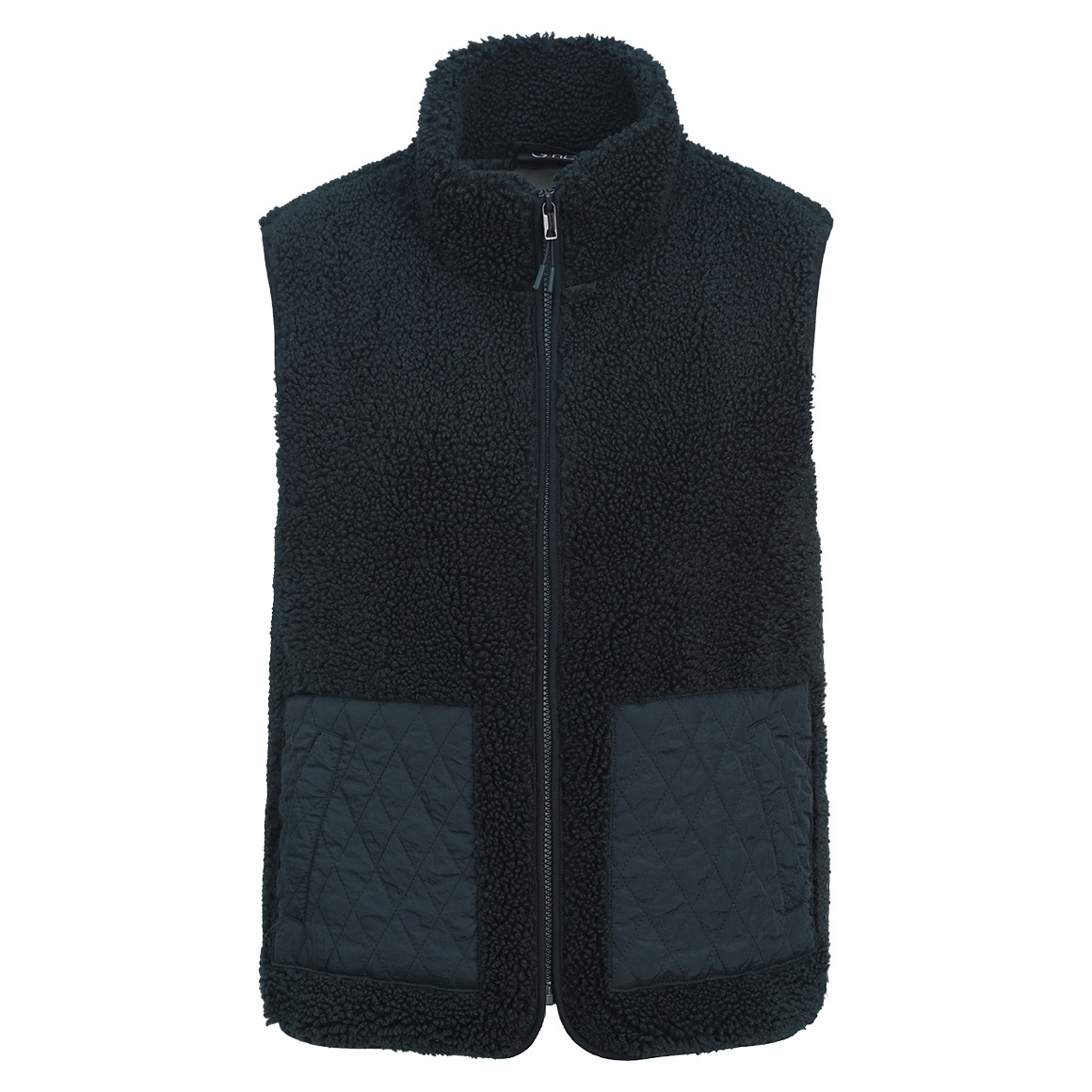 Damen Teddyweste mit Reißverschluss