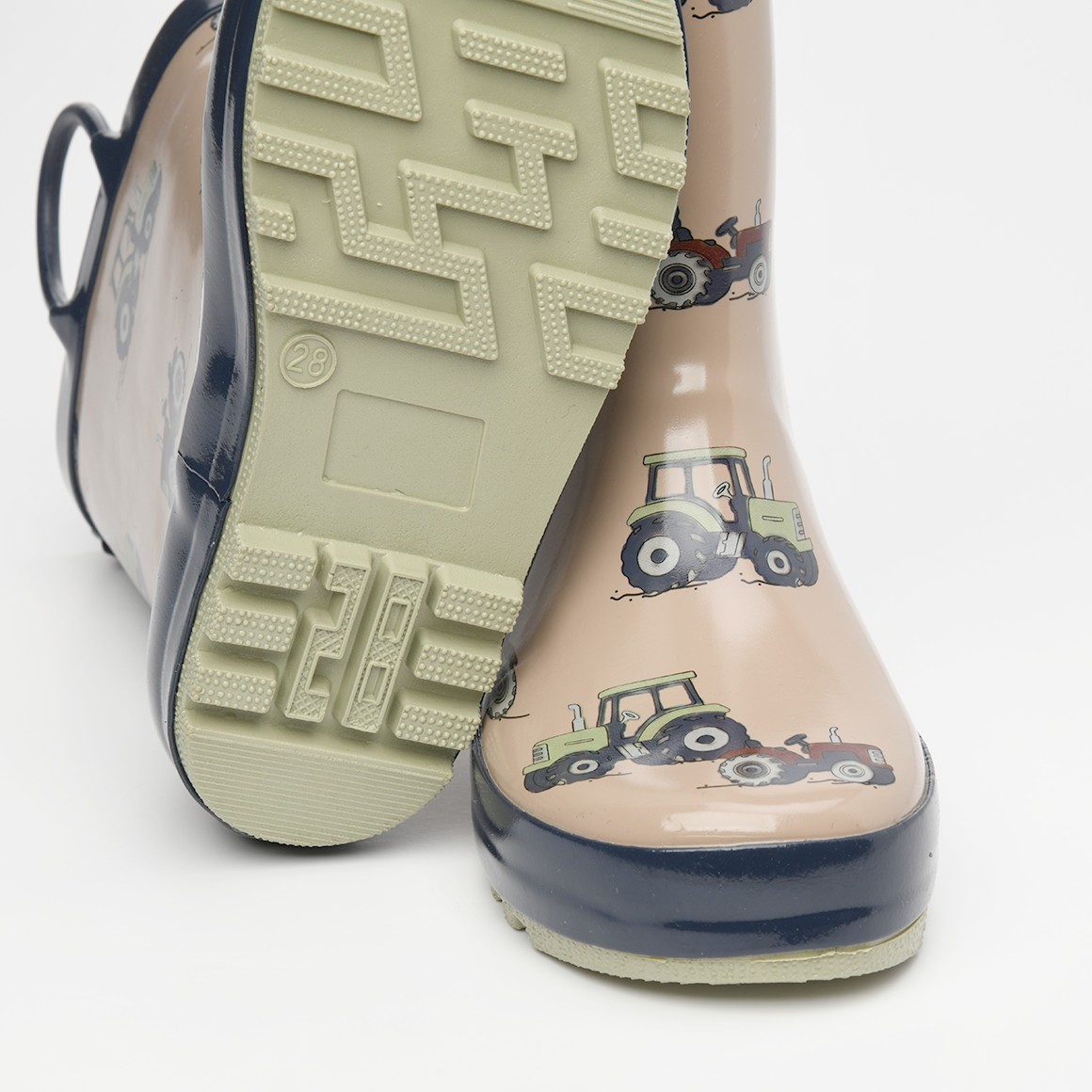 Jungen Gummistiefel mit Traktor-Allover