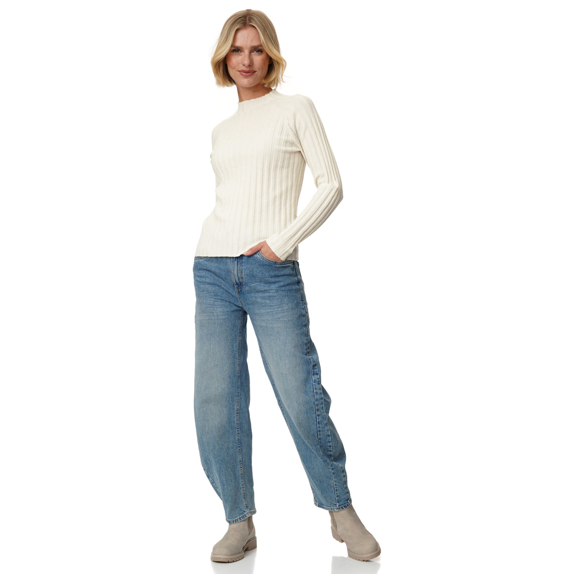 Damen Langarmshirt mit Turtleneck 