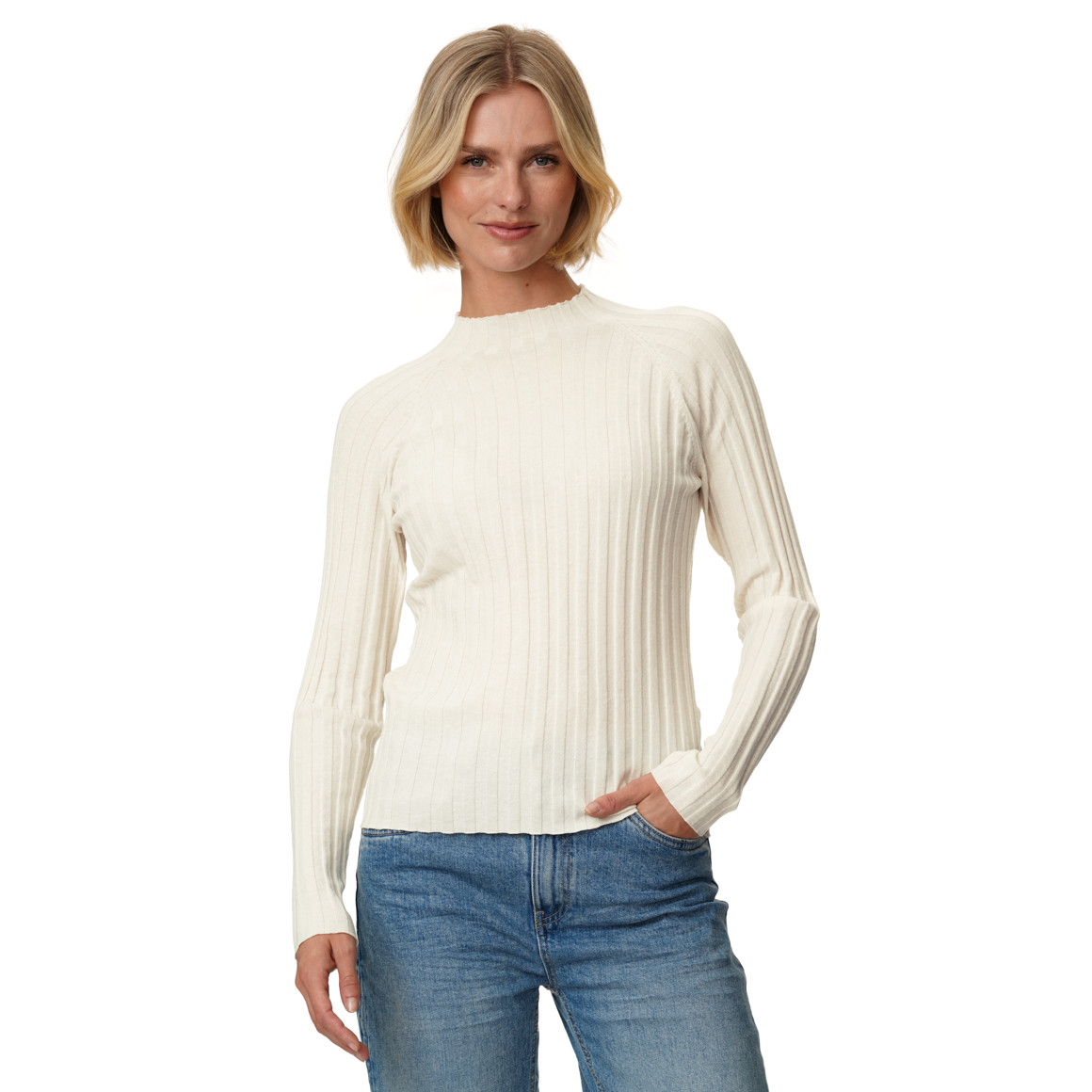 Damen Langarmshirt mit Turtleneck 