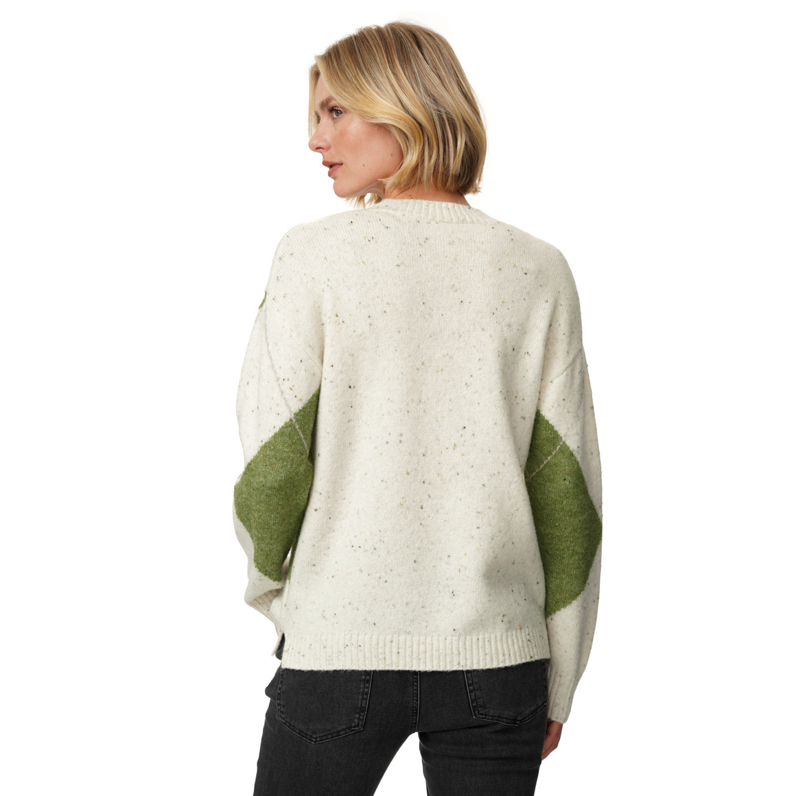 Damen Strickpullover mit Rautenmuster
