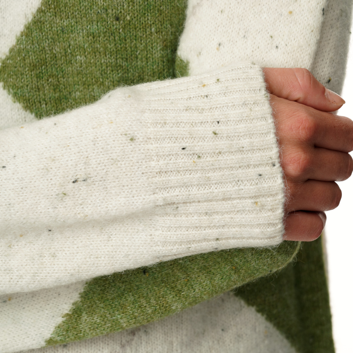 Damen Strickpullover mit Rautenmuster