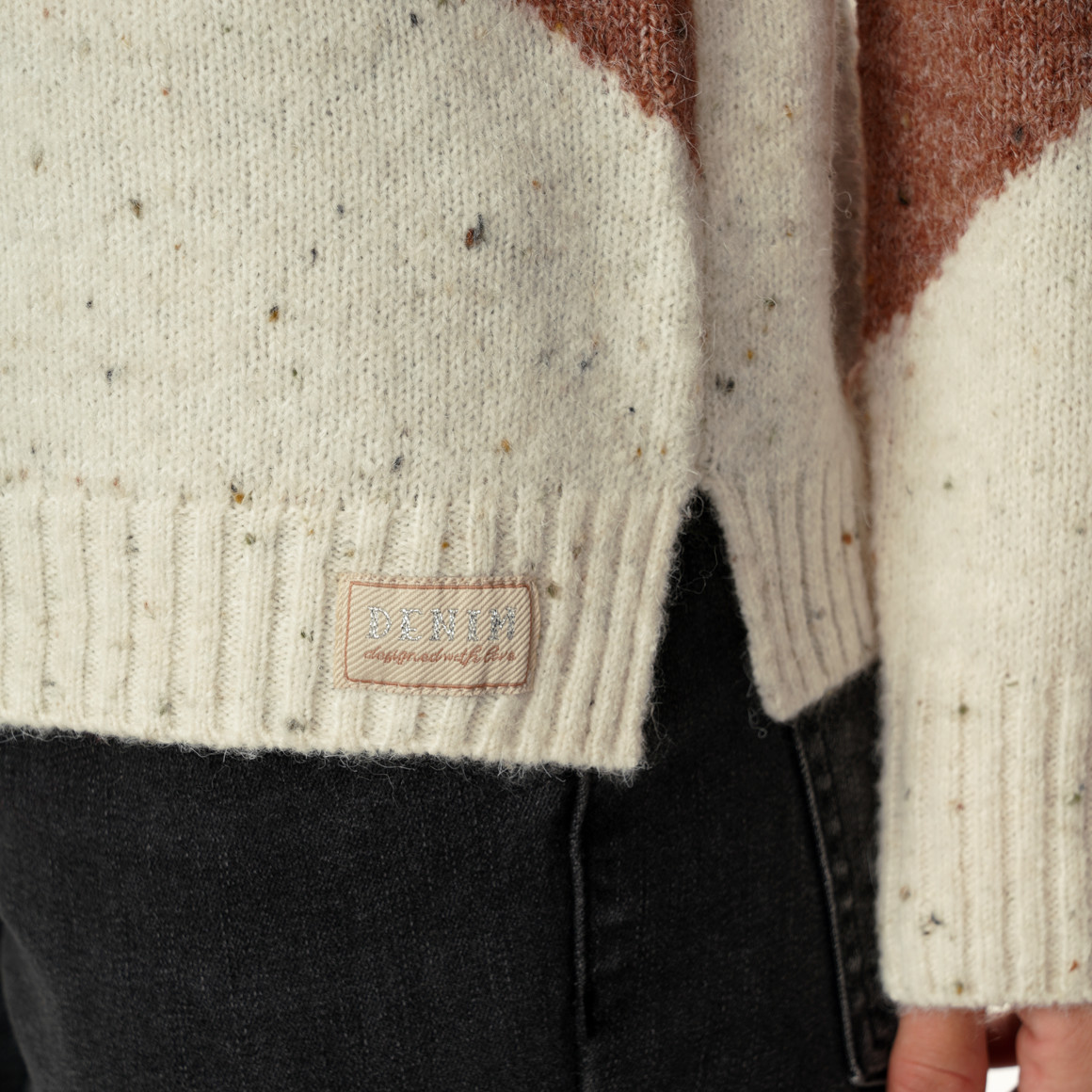Damen Strickpullover mit Rautenmuster