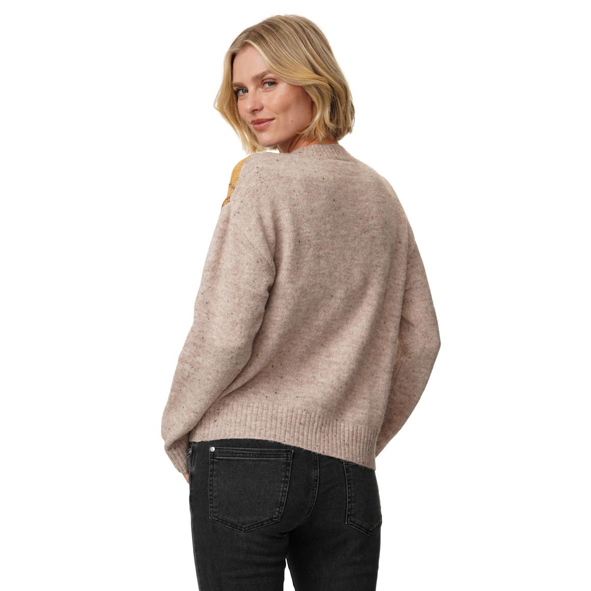 Damen Strickjacke mit Rautenmuster