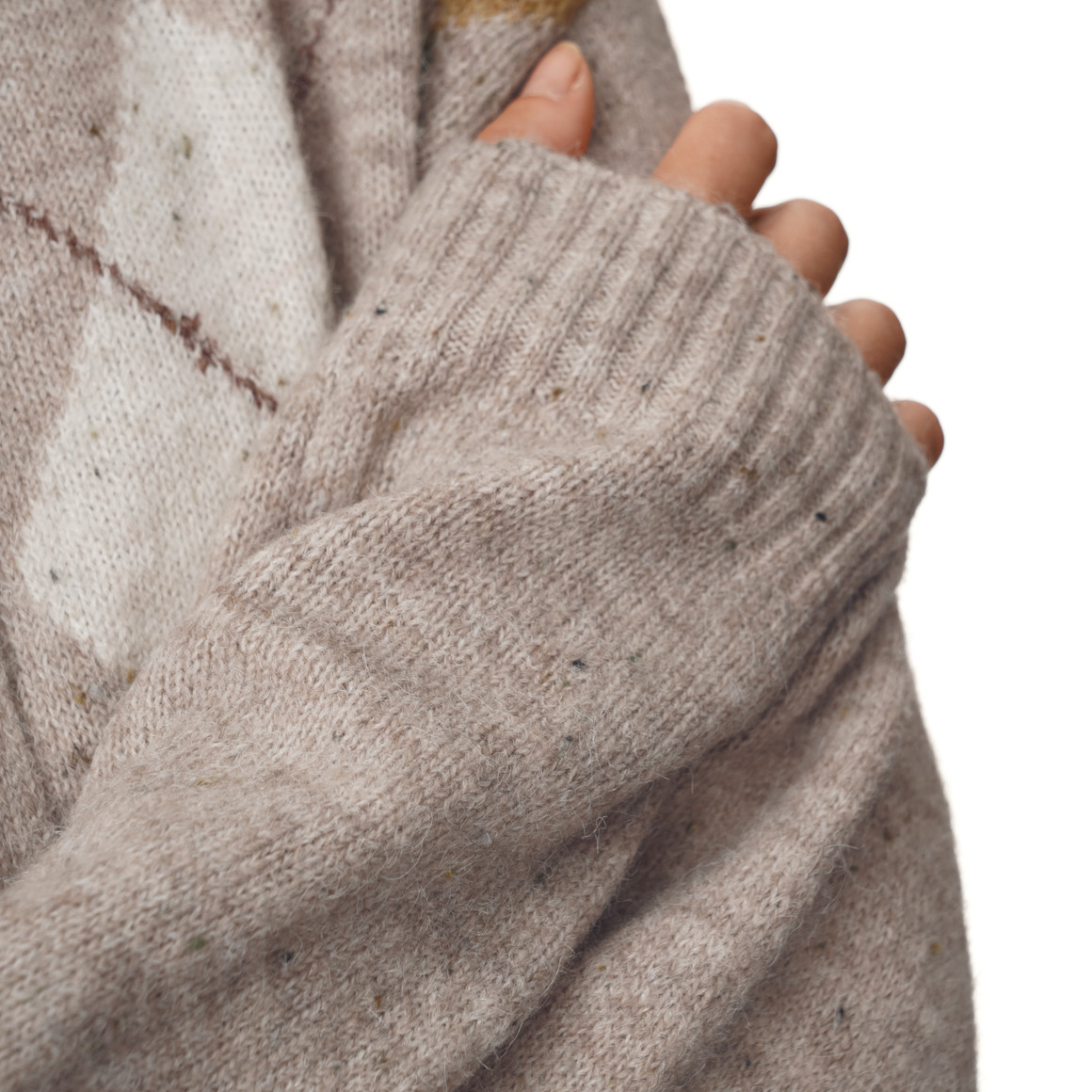 Damen Strickjacke mit Rautenmuster
