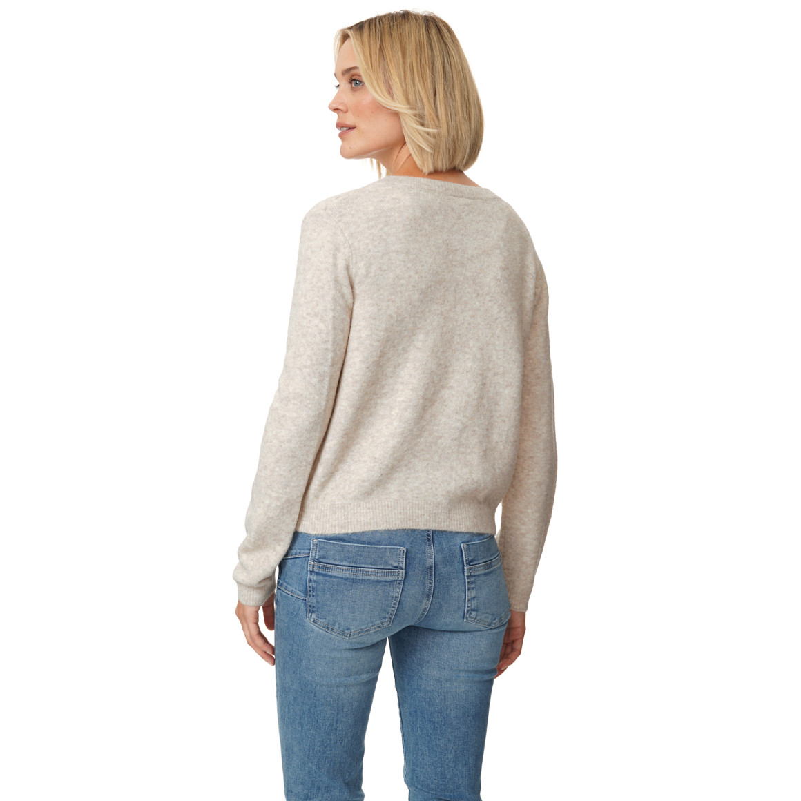 Damen Strickjacke mit Dackel-Stickerei