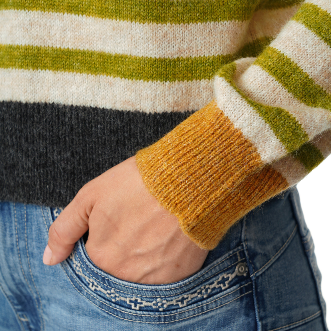 Damen Strickpullover mit Wolle
