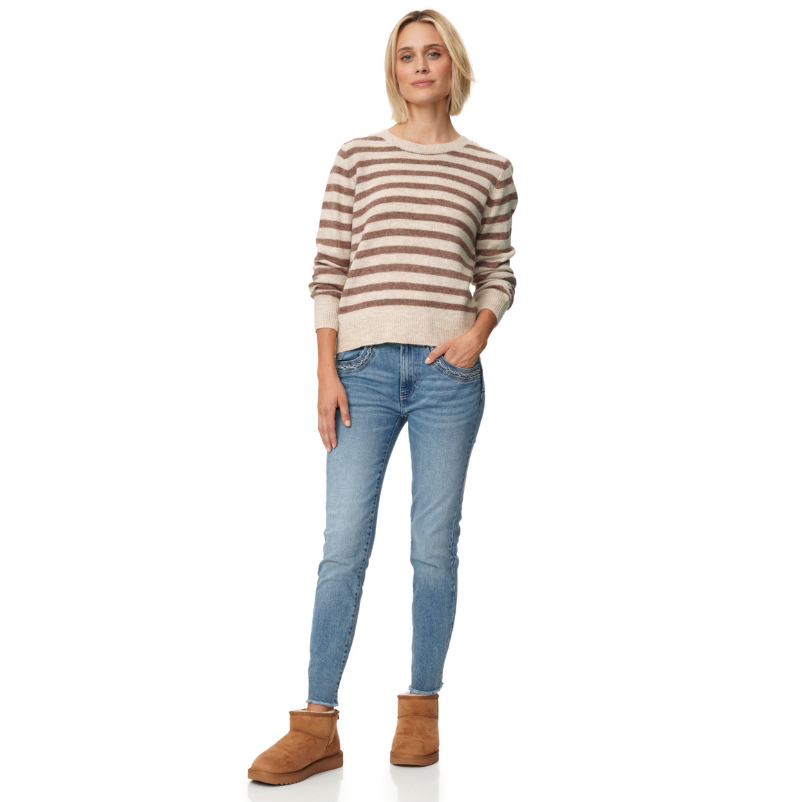 Damen Strickpullover mit Wolle