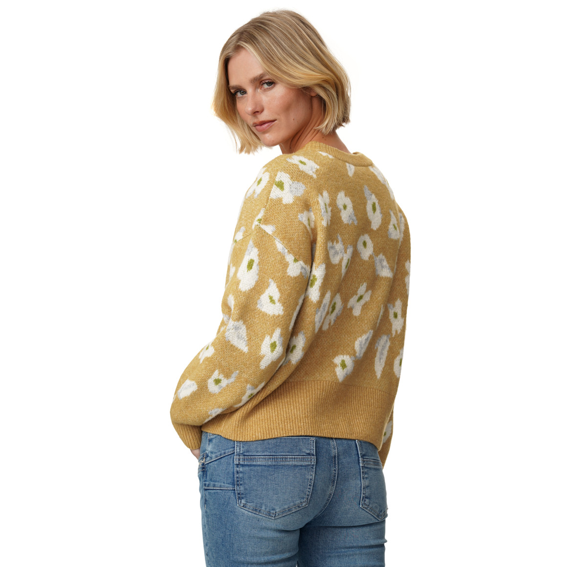 Damen Strickpullover mit Allover-Muster