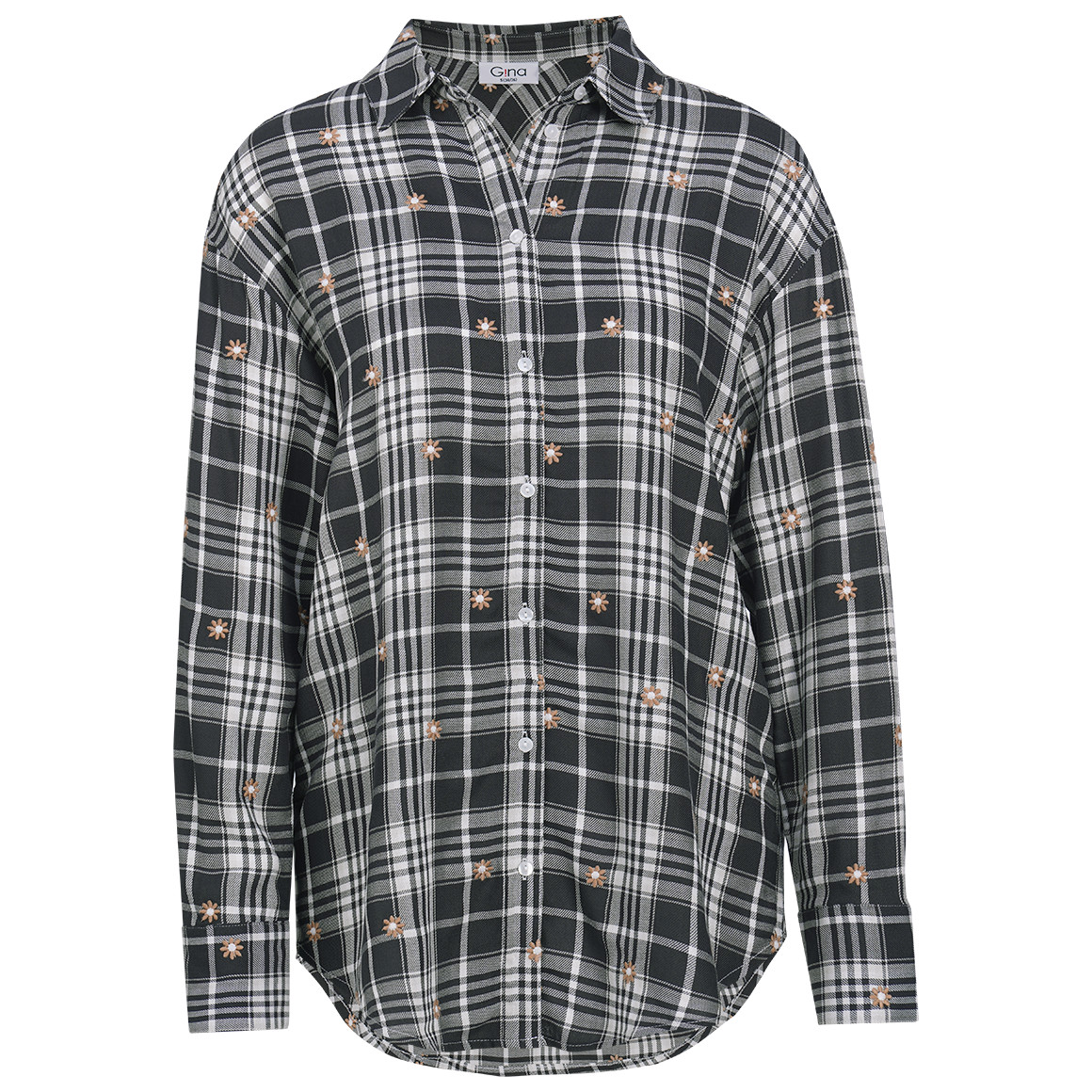 Damen Bluse mit Blüten-Stickerei