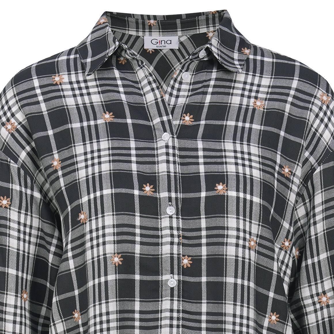 Damen Bluse mit Blüten-Stickerei