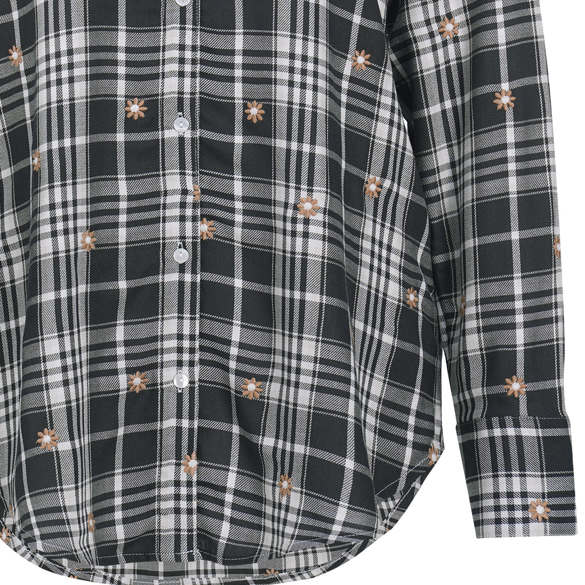 Damen Bluse mit Blüten-Stickerei