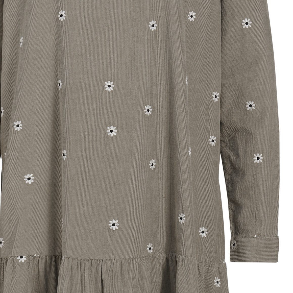 Damen Cord-Kleid mit Stickereien