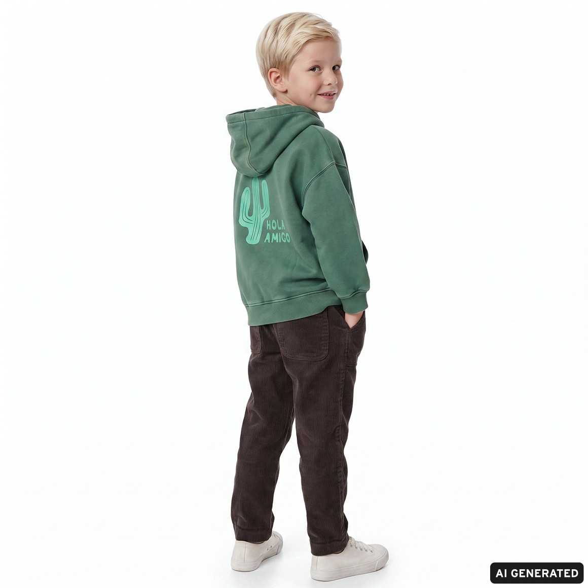 Jungen Hoodie mit Rücken-Print