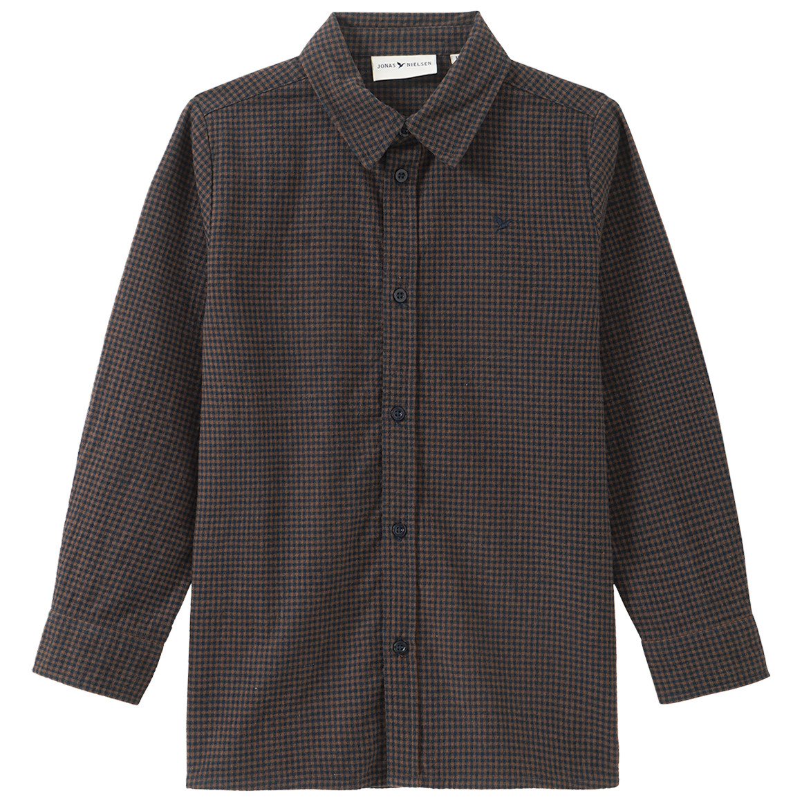 Jungen Flanell-Hemd in Feinkaro-Muster