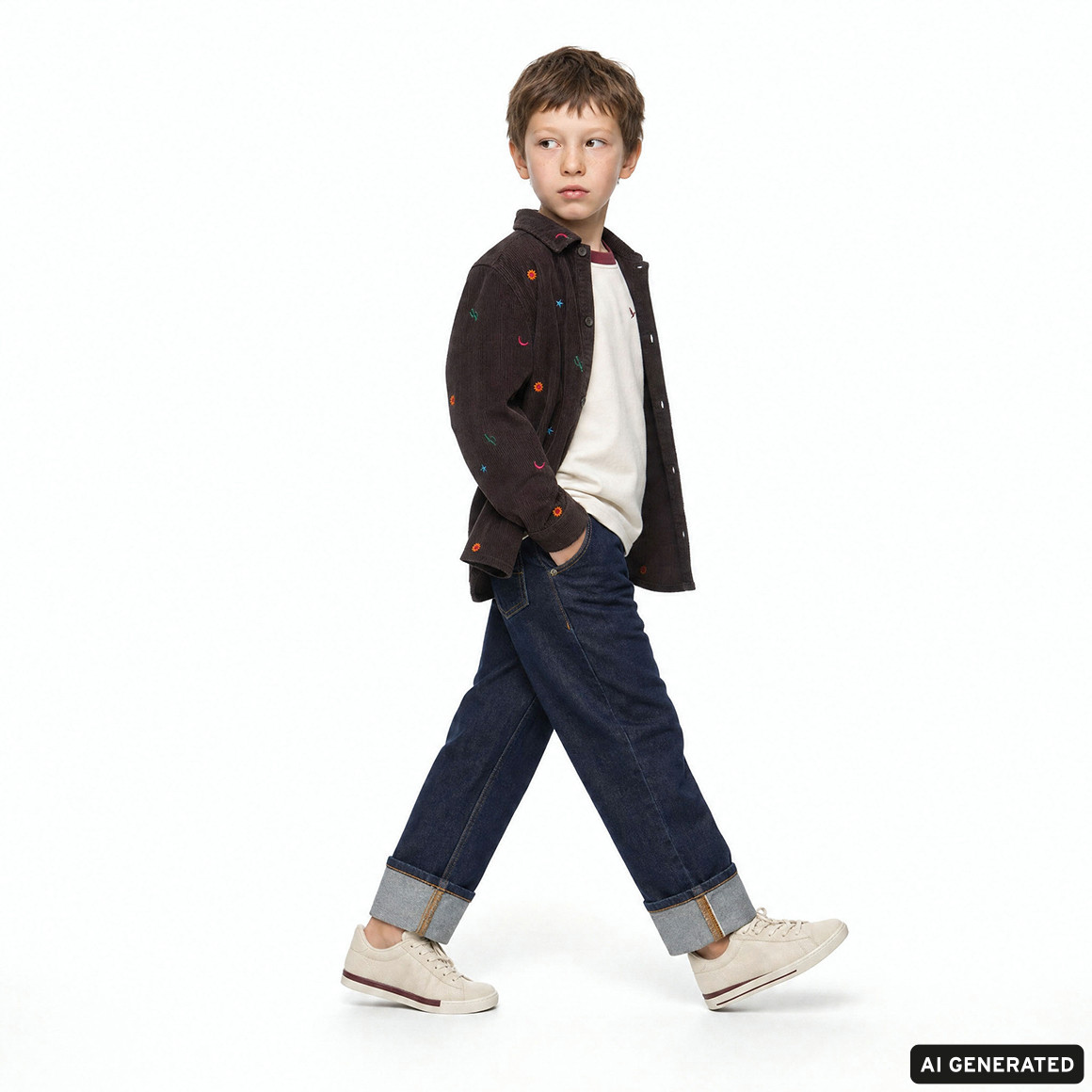 Jungen Jeans mit Umschlag