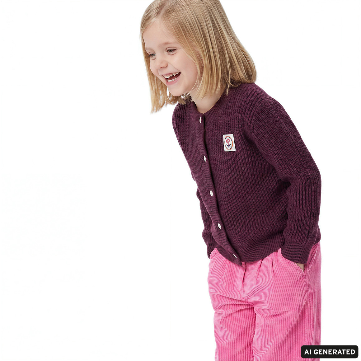 Meisjesvest met wol