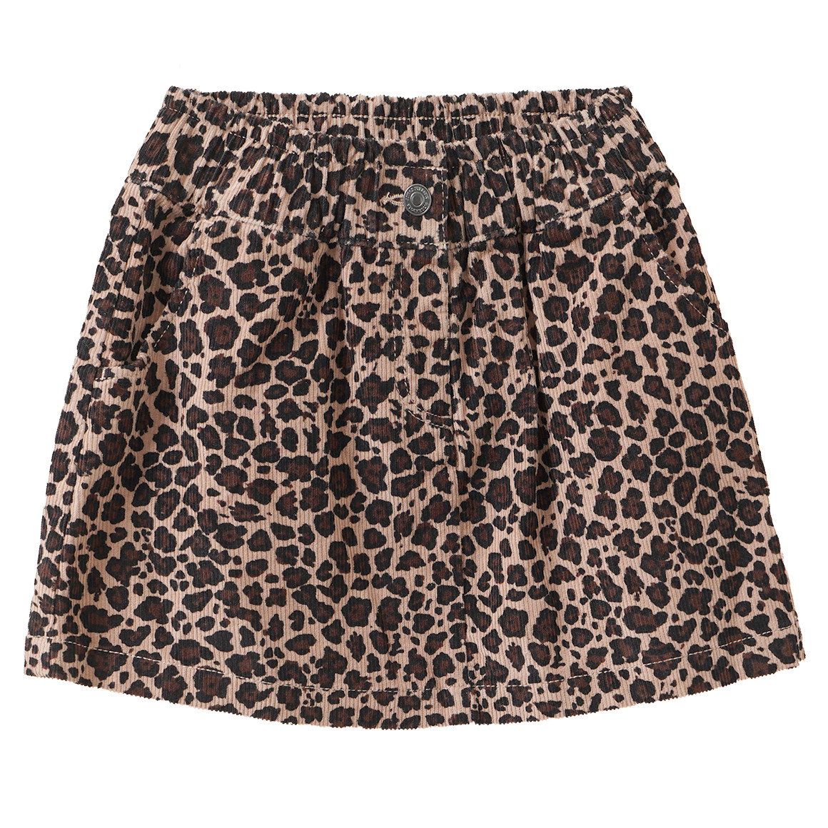 Meisjesbroek van corduroy met luipaardprint