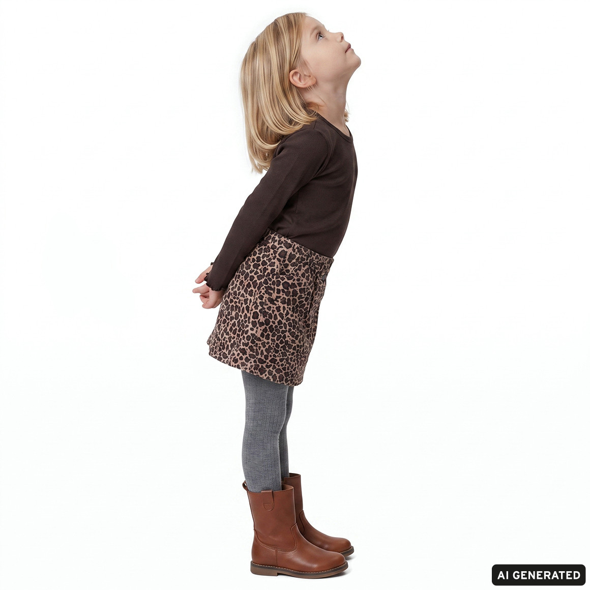 Meisjesbroek van corduroy met luipaardprint