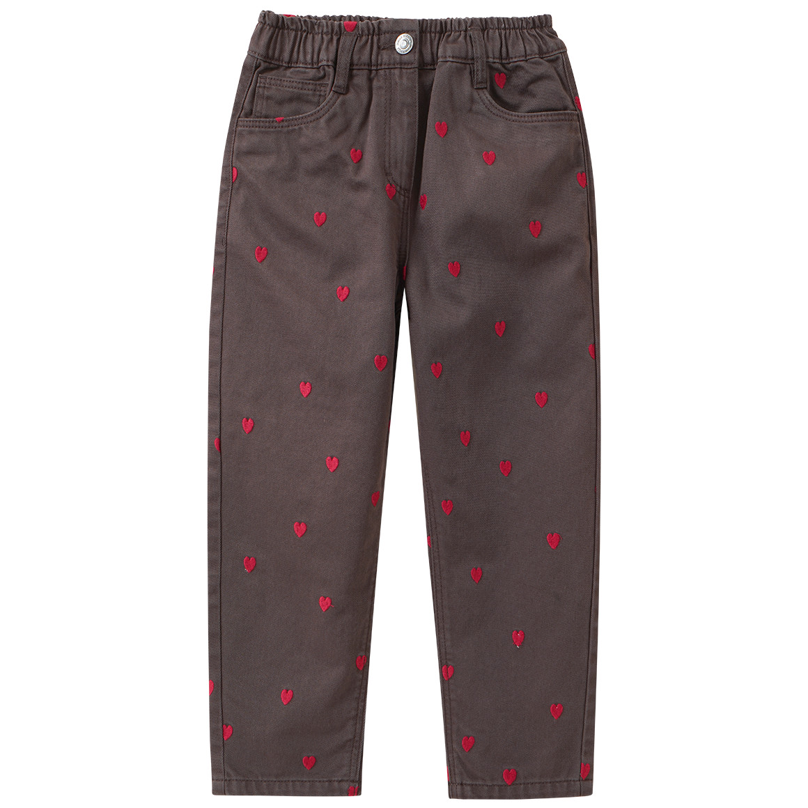 Meisjesjeans met all-over-borduursel