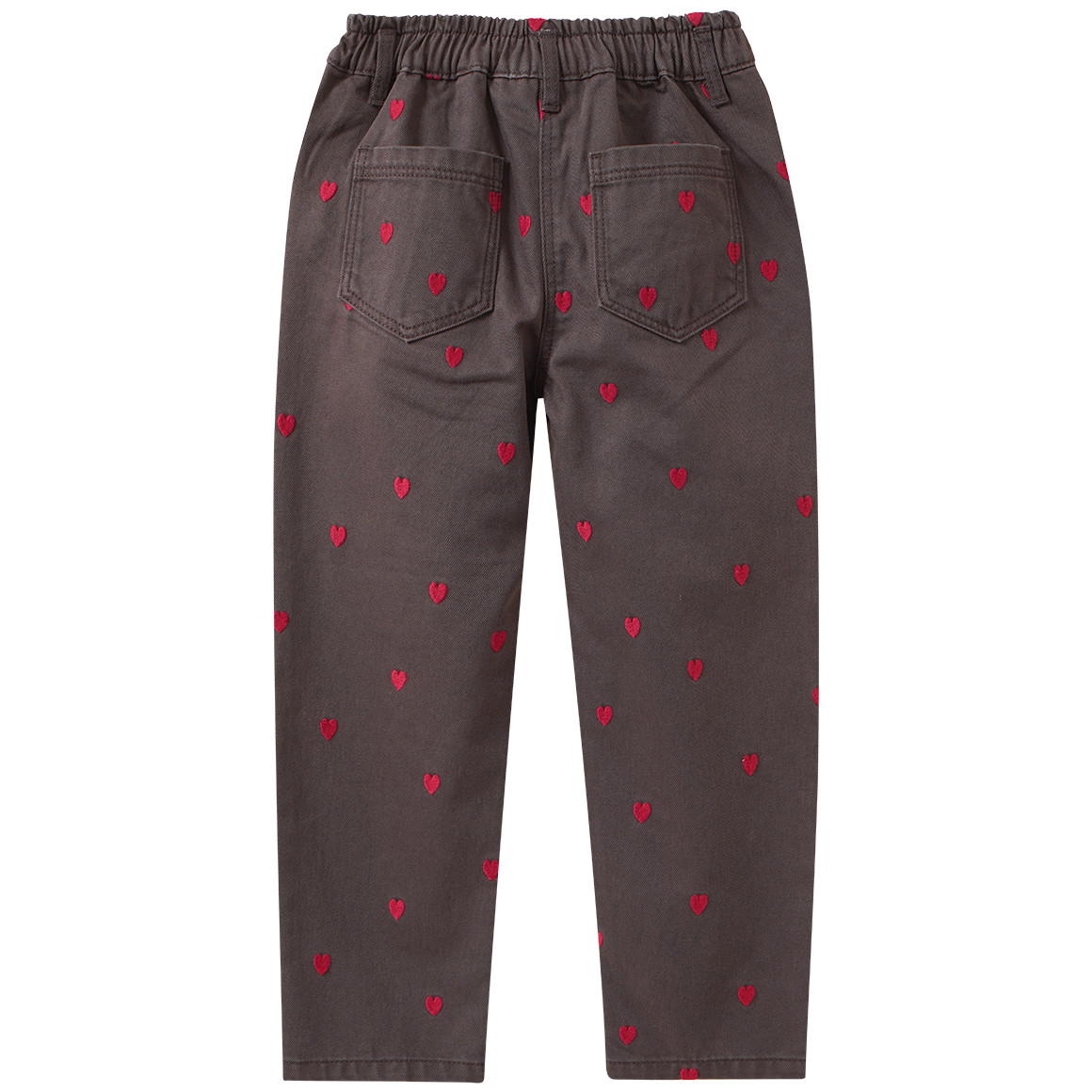 Meisjesjeans met all-over-borduursel