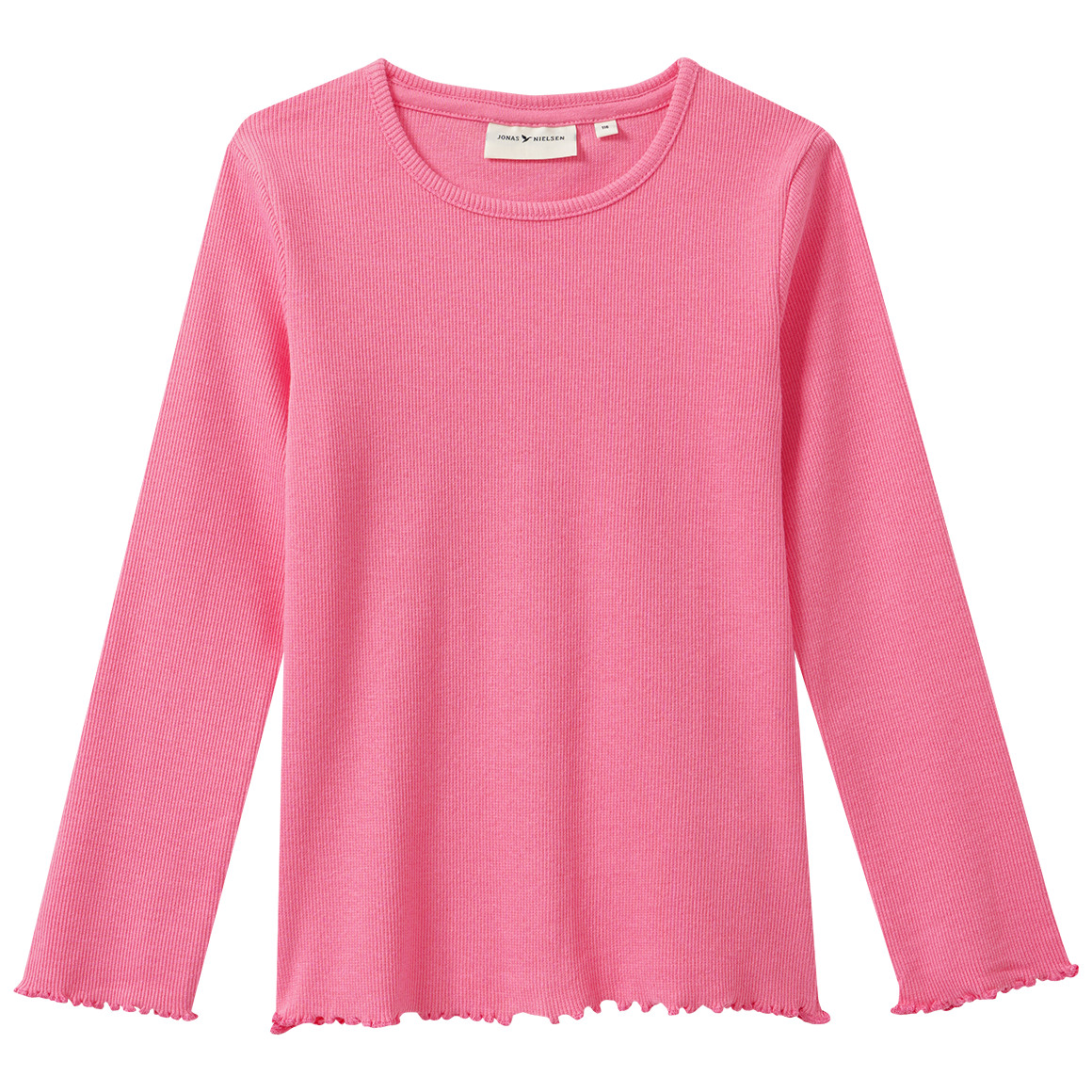 Mädchen Langarmshirt in Rippstruktur