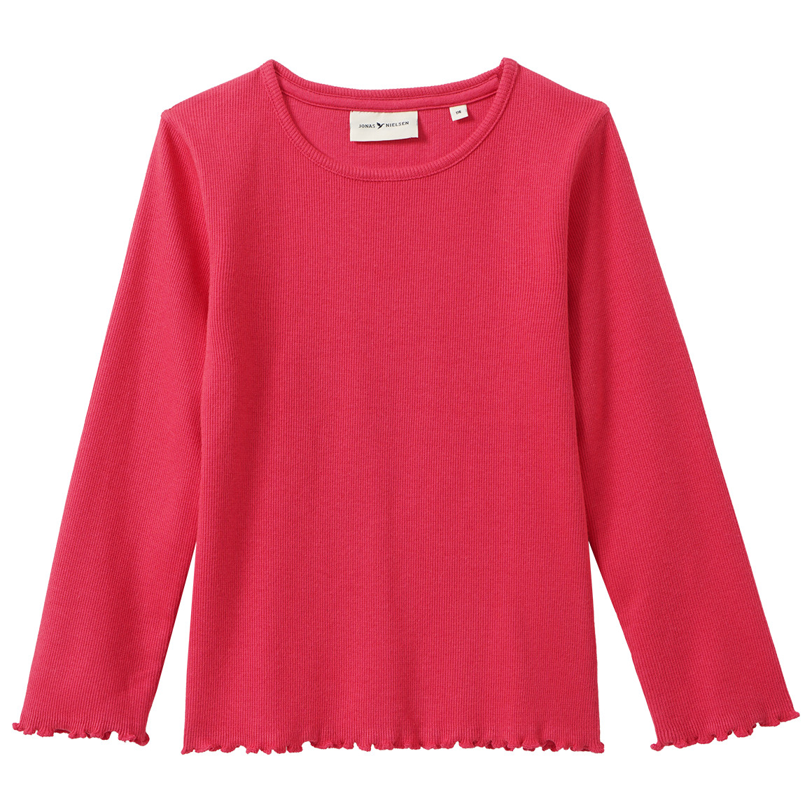 Mädchen Langarmshirt in Rippstruktur