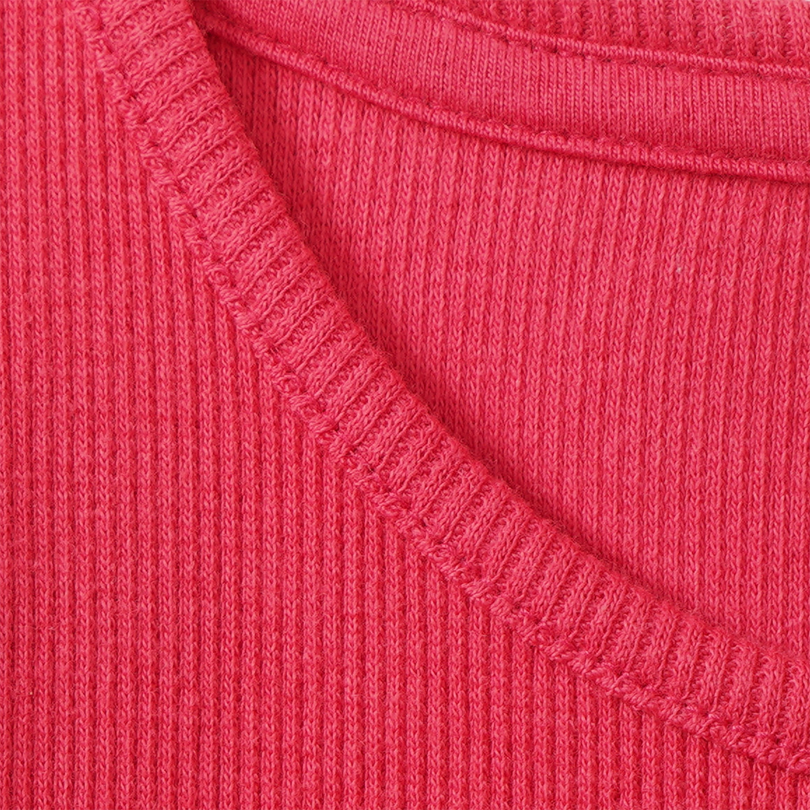 Mädchen Langarmshirt in Rippstruktur