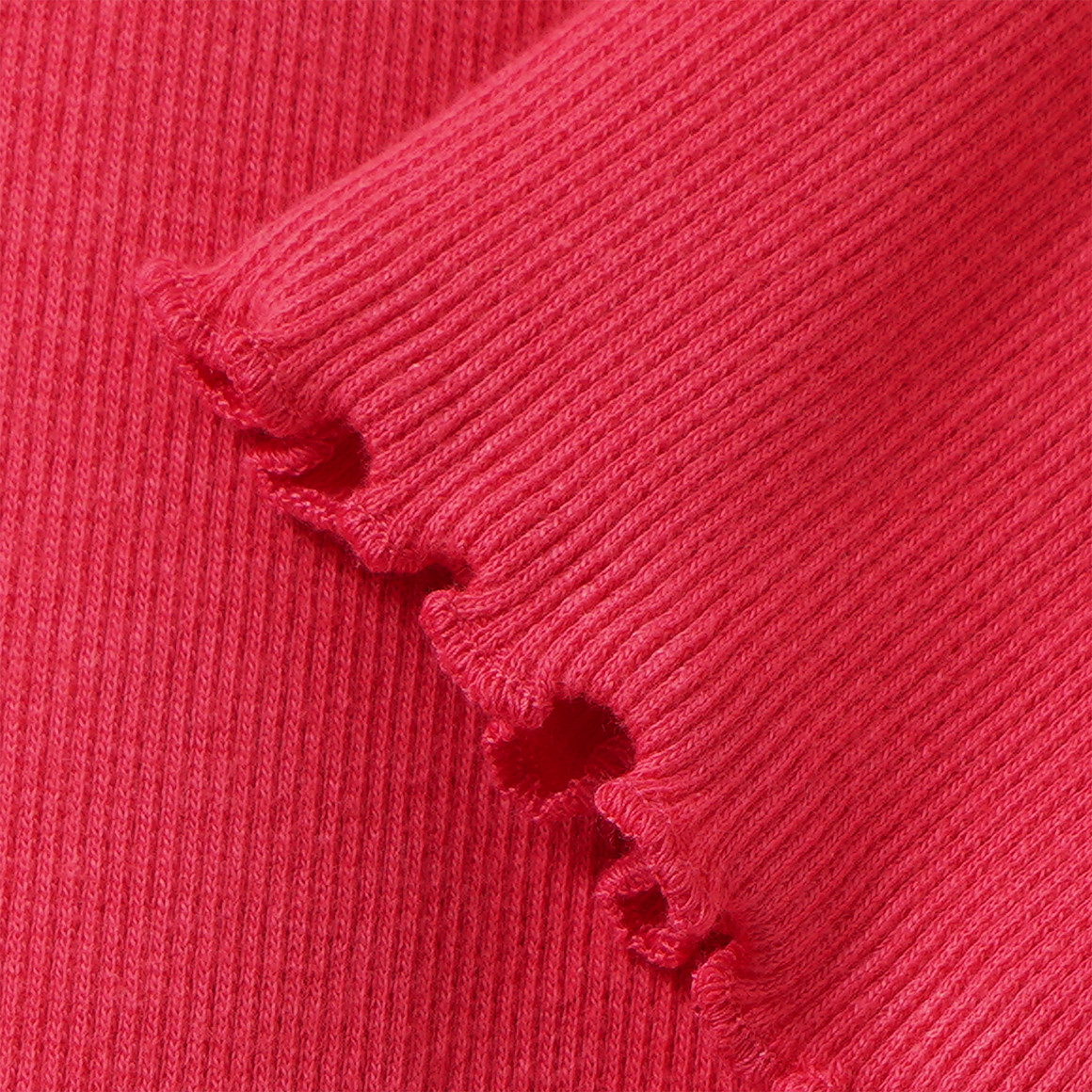 Mädchen Langarmshirt in Rippstruktur