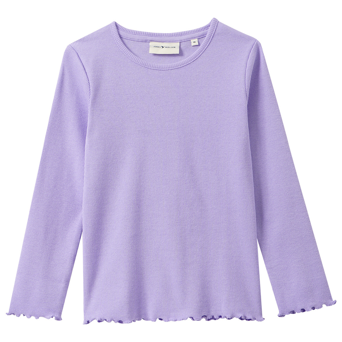 Mädchen Langarmshirt in Rippstruktur