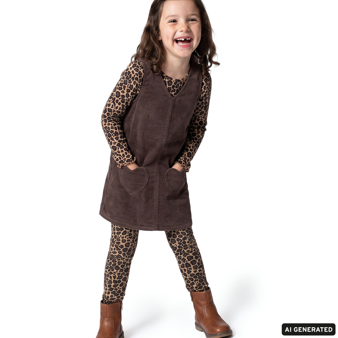 Legging voor meisjes met een all-over-patroon