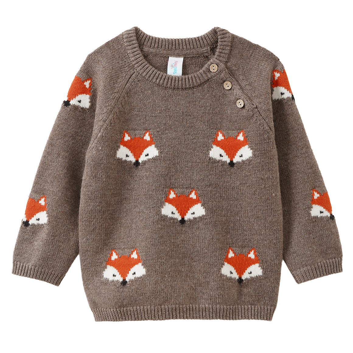 Baby Strickpullover mit Fuchs-Motiven