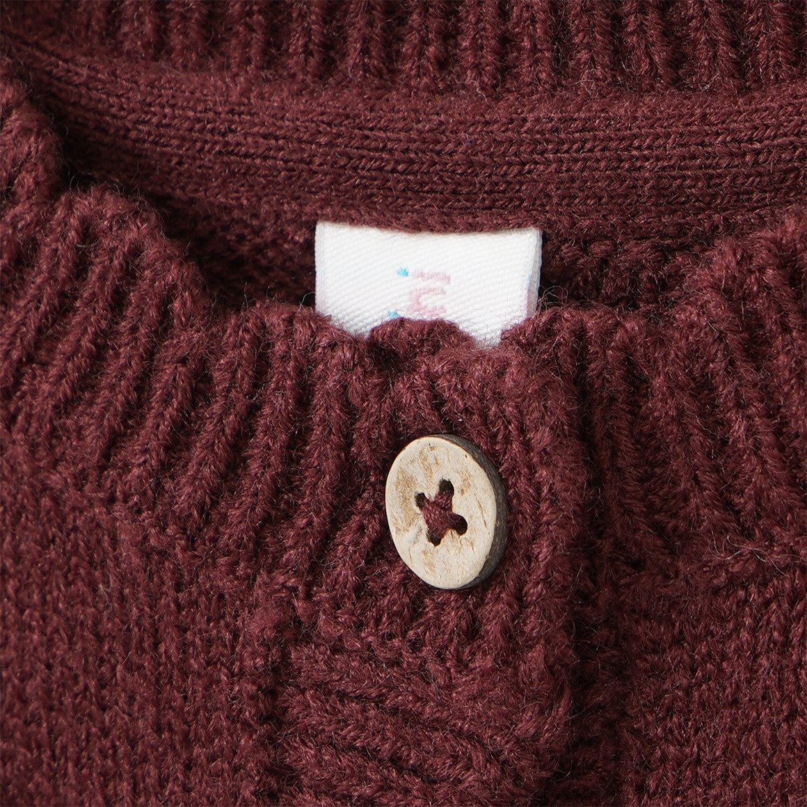 Mädchen Strickjacke mit Blumen-Stickerei