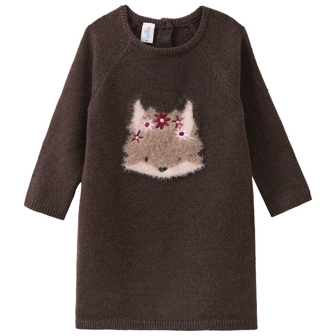 Baby Strickkleid mit Fuchs-Motiv