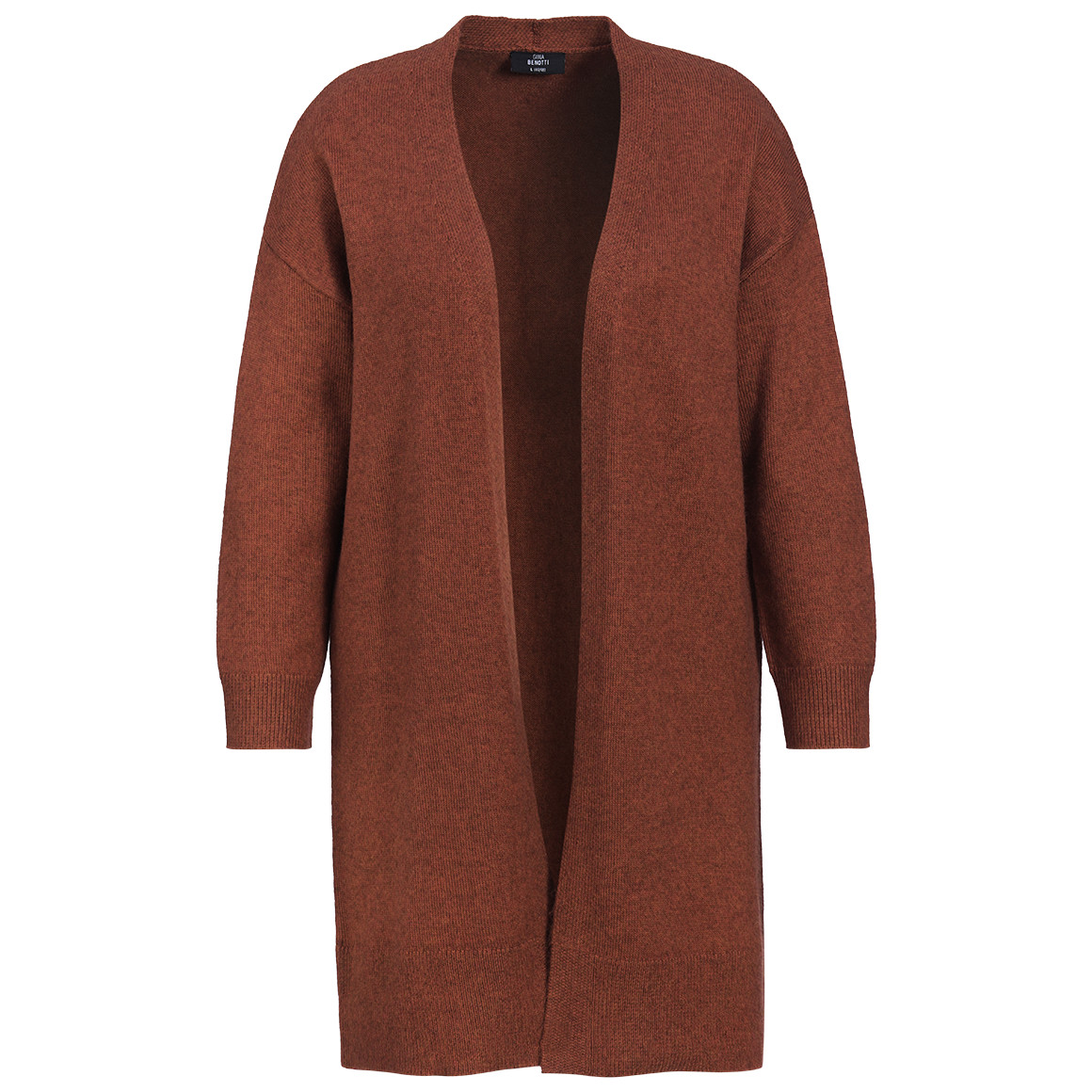 Damen Long-Strickjacke aus Glattstrick