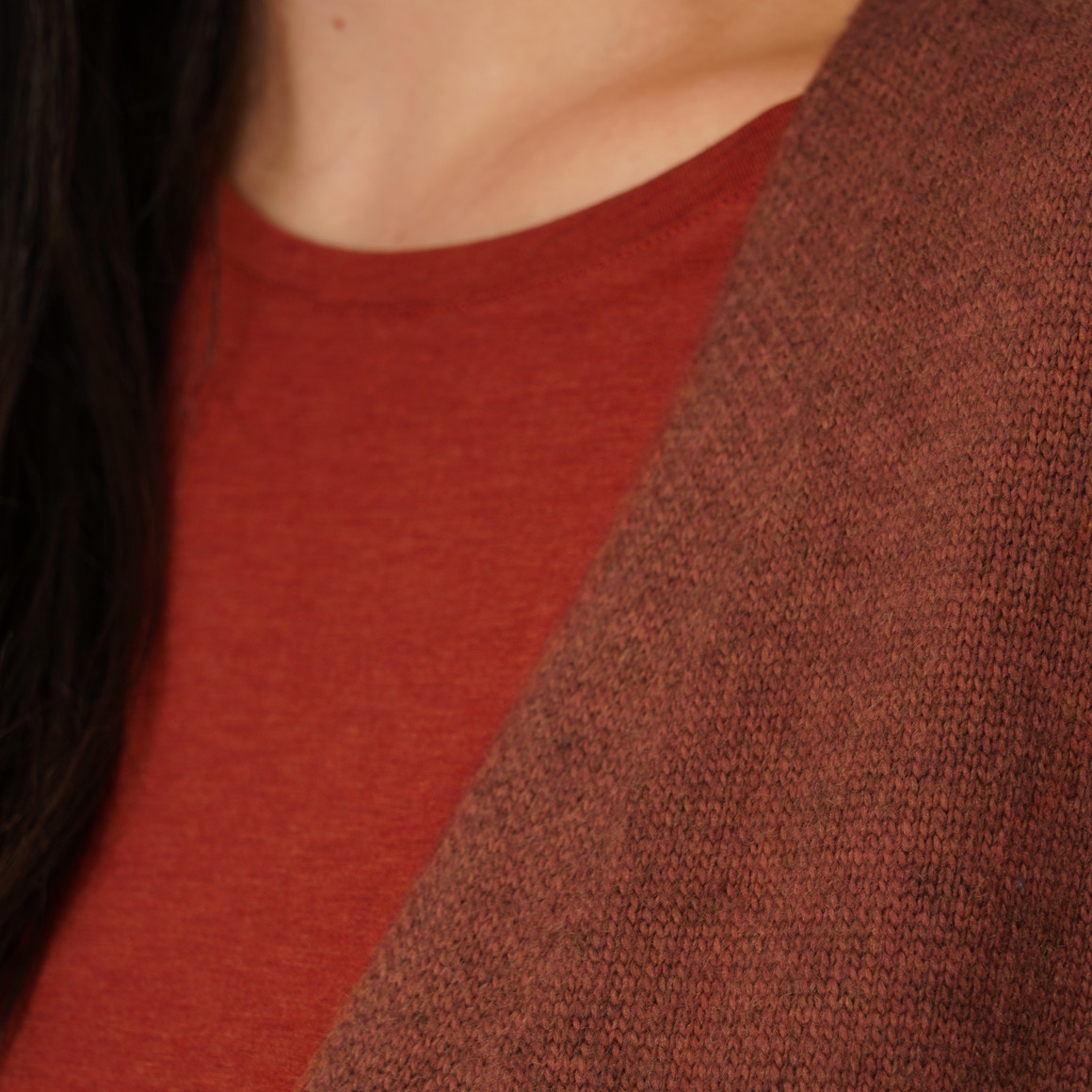 Damen Long-Strickjacke aus Glattstrick